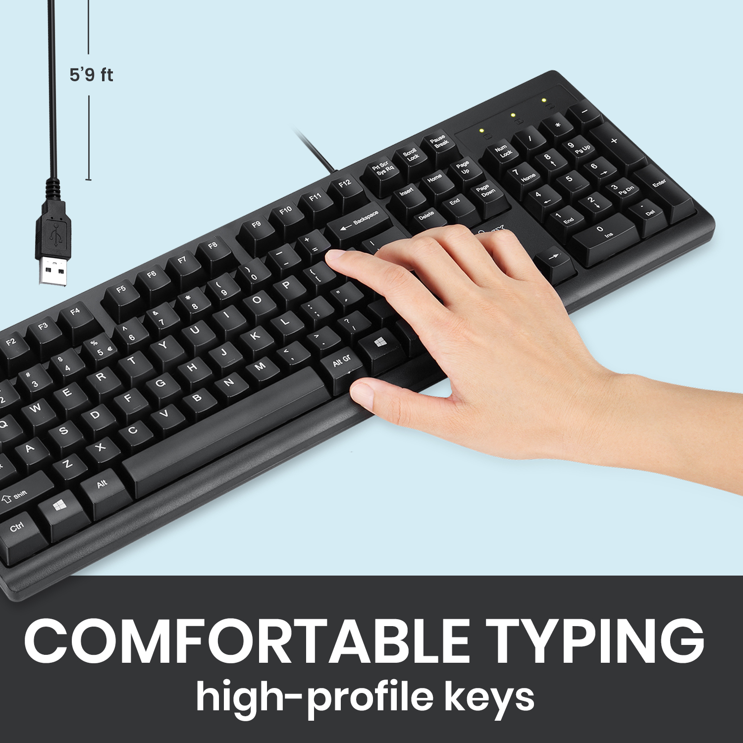  Comfortable typing