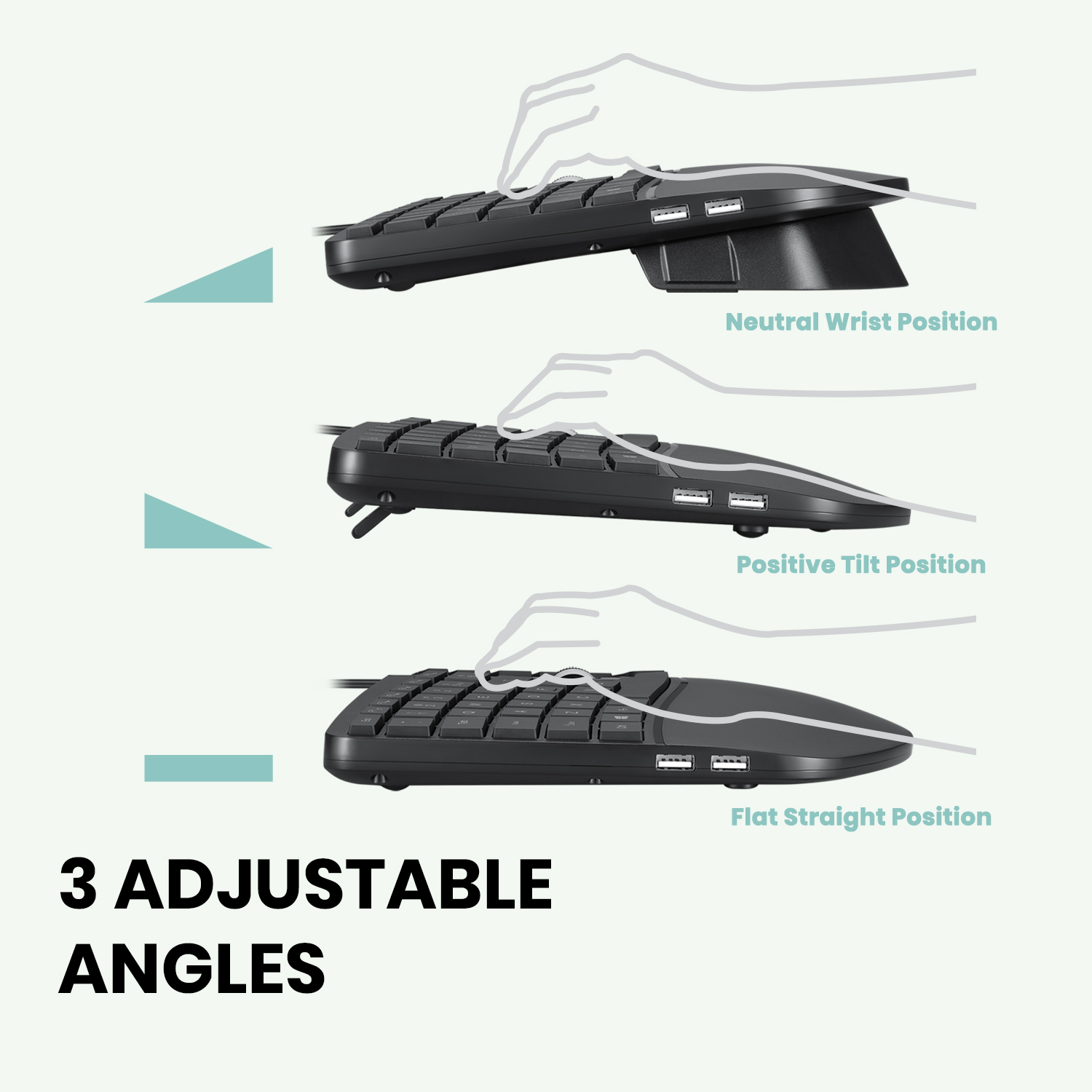 Adjust to your ideal typing angle