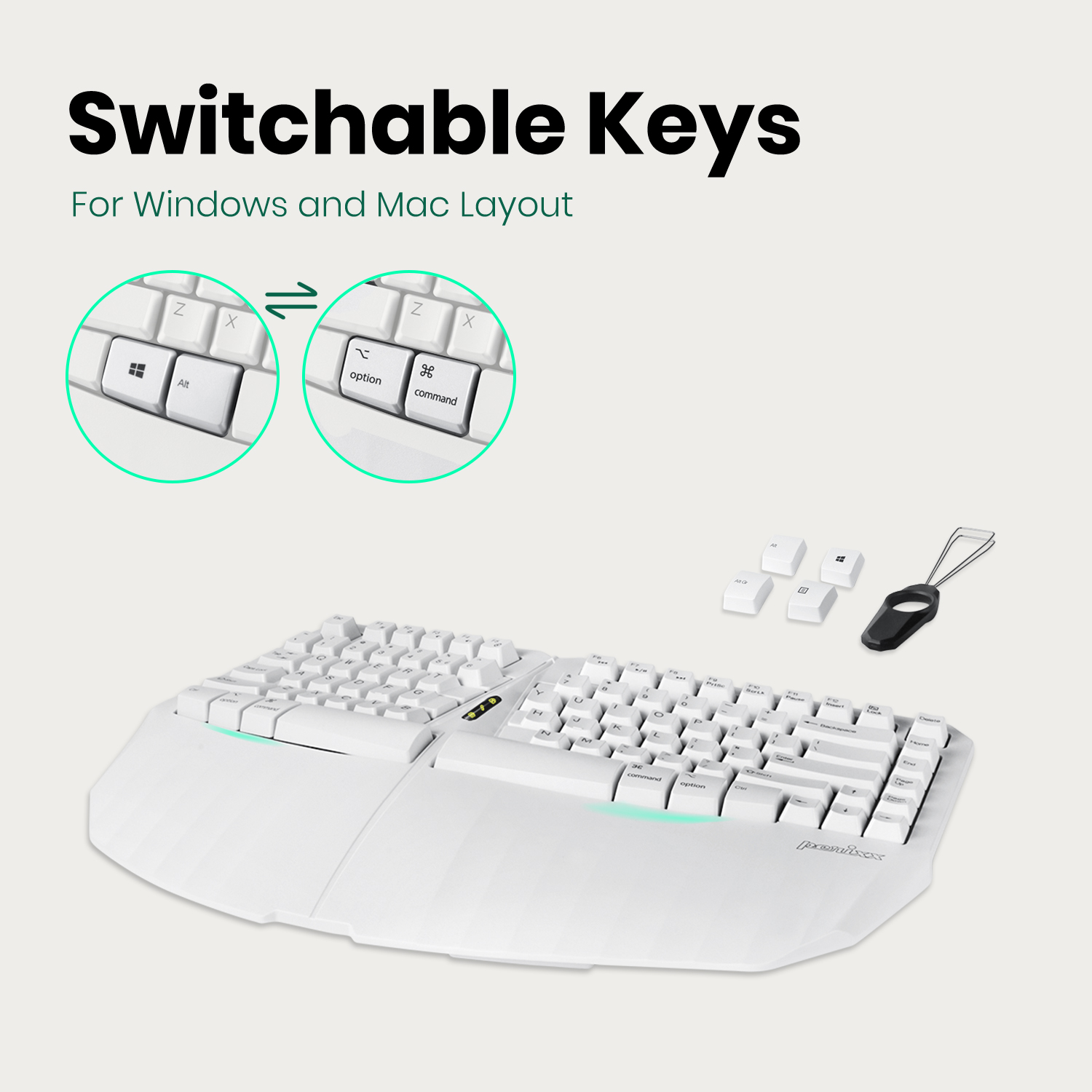  SWITCHABLE KEYS FOR MAC  AND WINDOWS LAYOUT