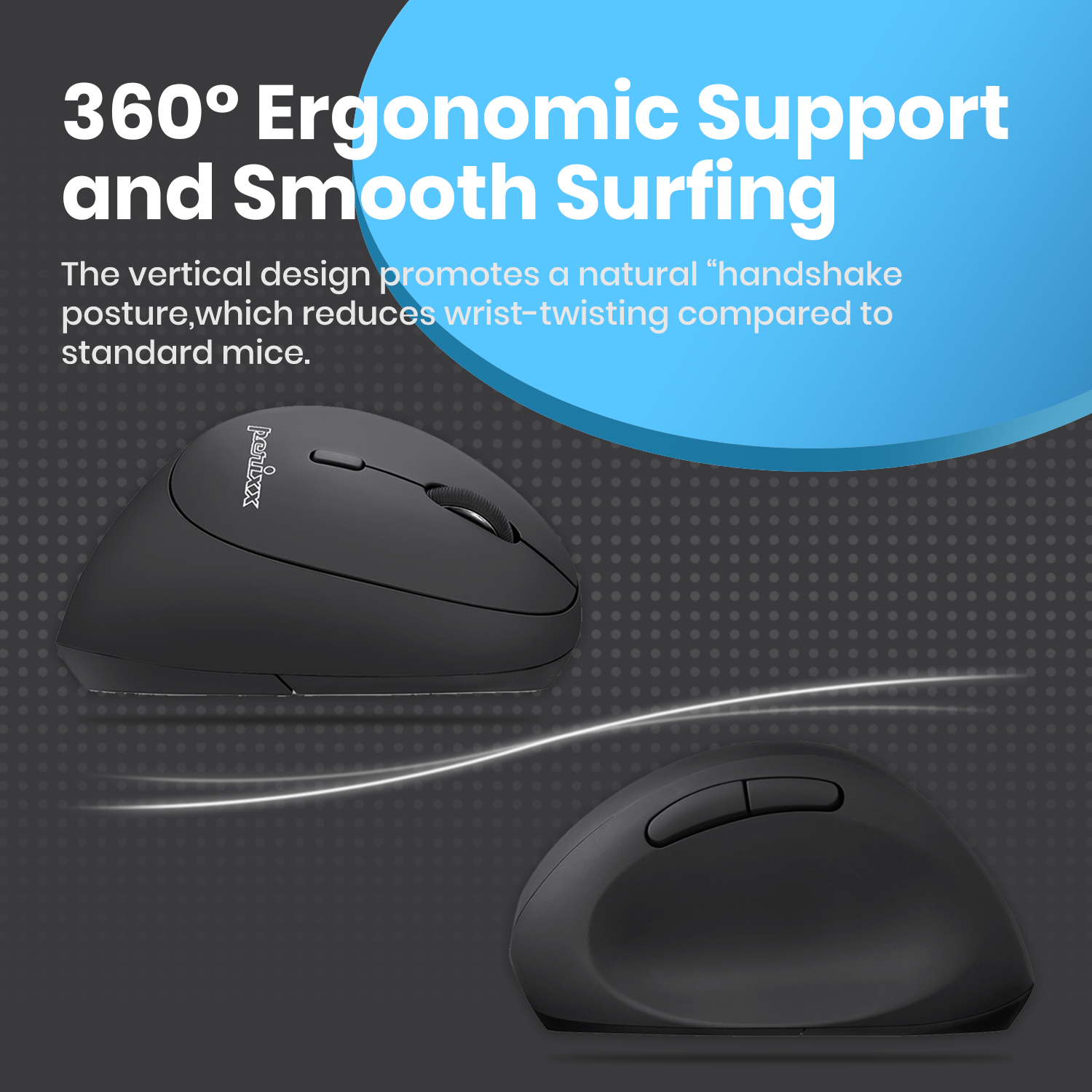 Compact Wireless Vertical Mouse