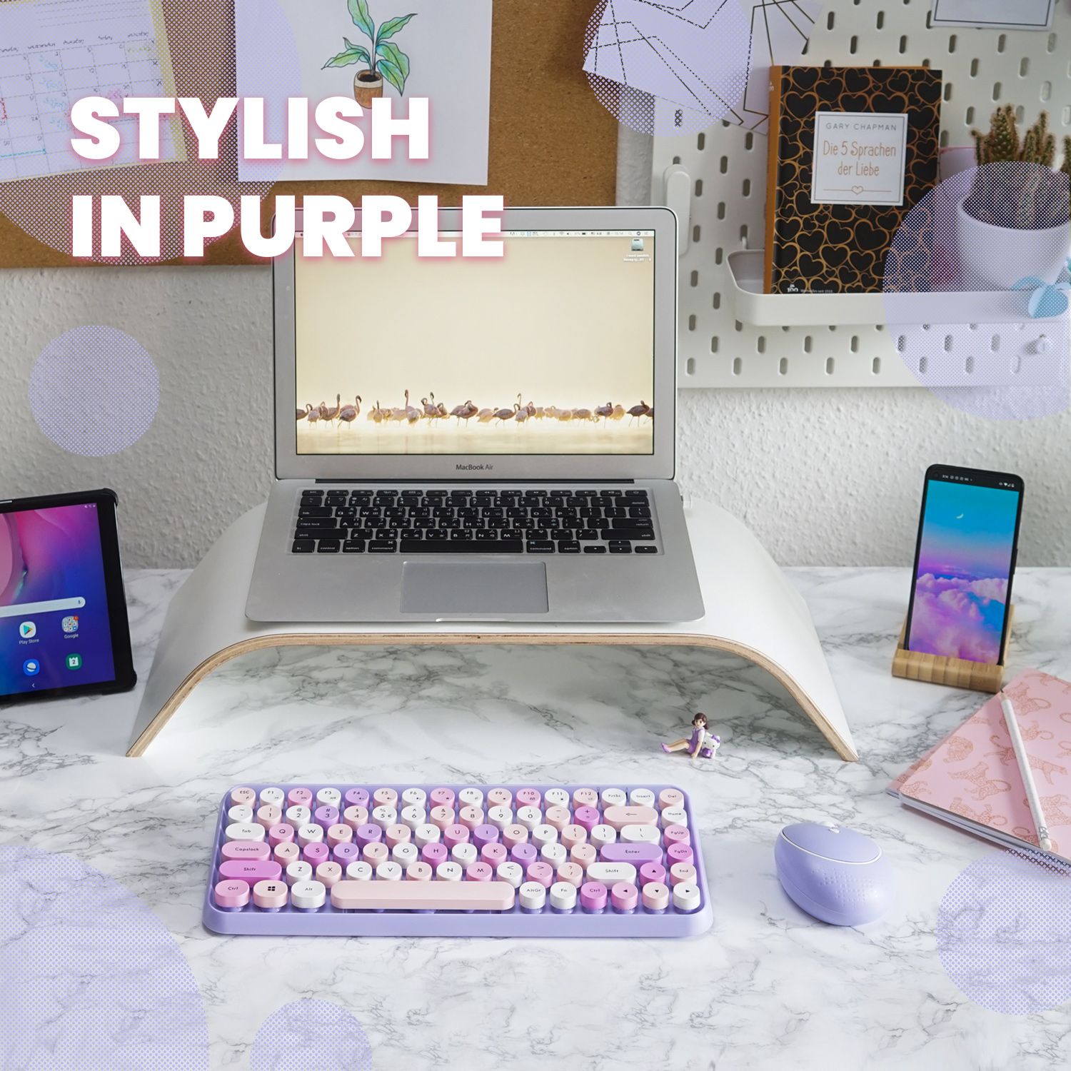Modern and Compact Set in Purple