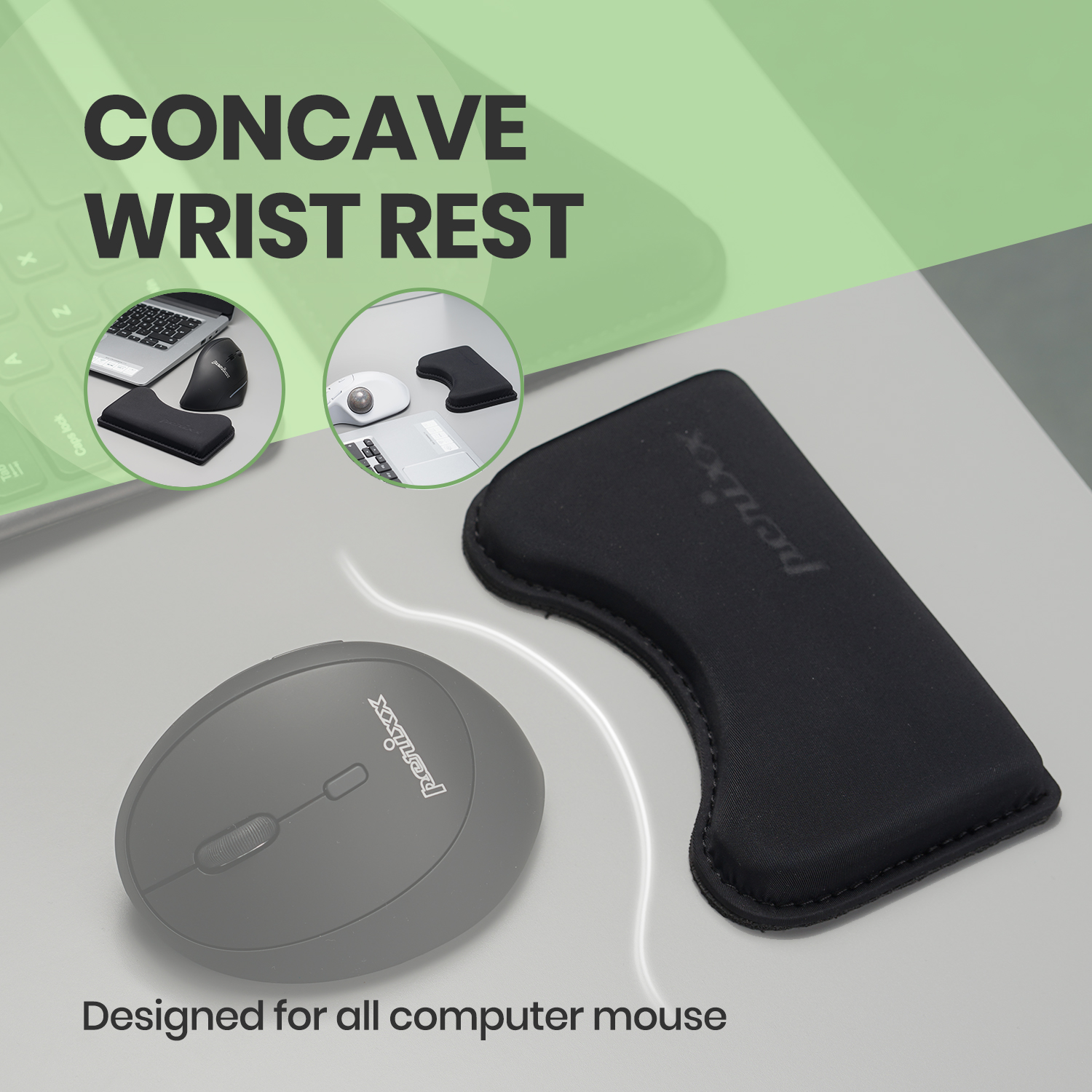 Mouse Wrist Rest with Concave Design