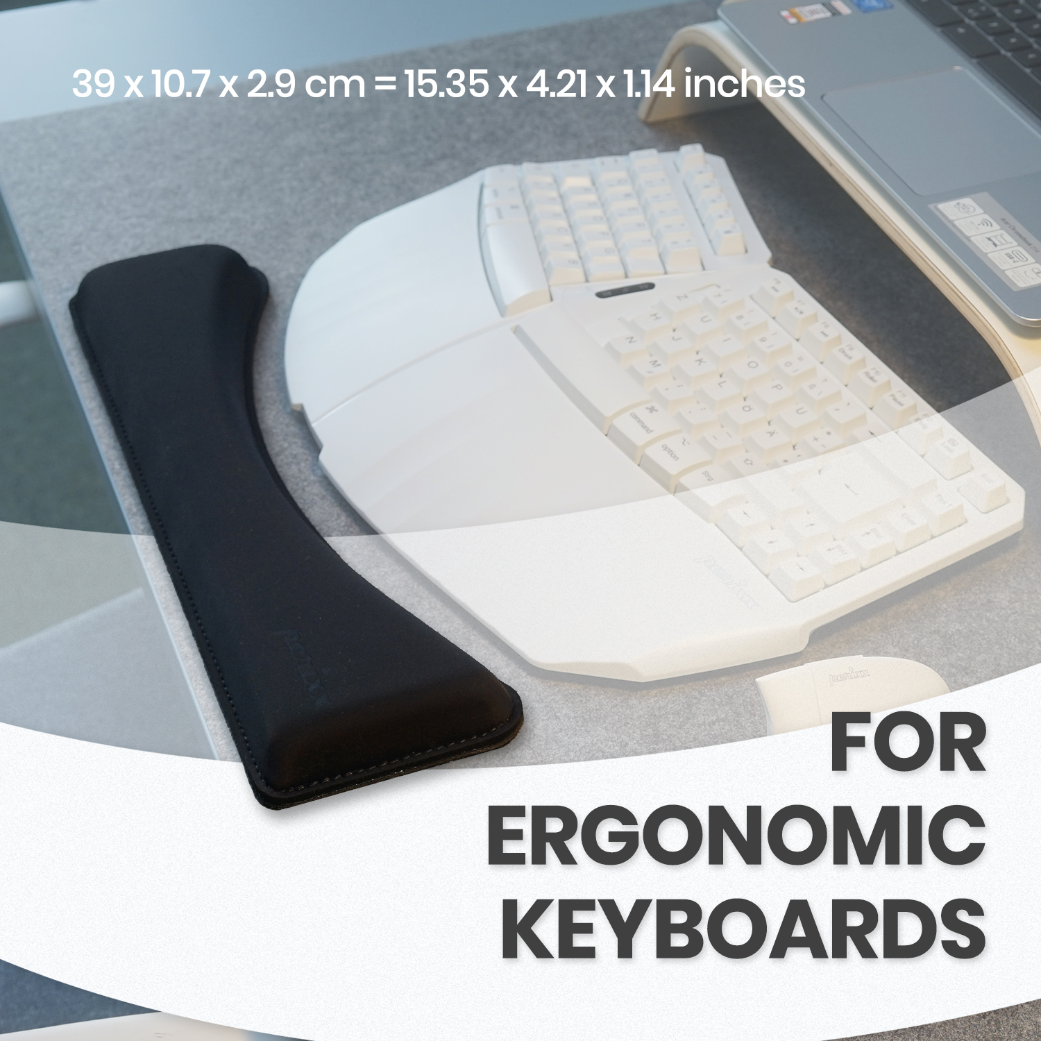 PERIPRO-512 - Ergonomic Wrist Rest Pad For Standard Keyboard