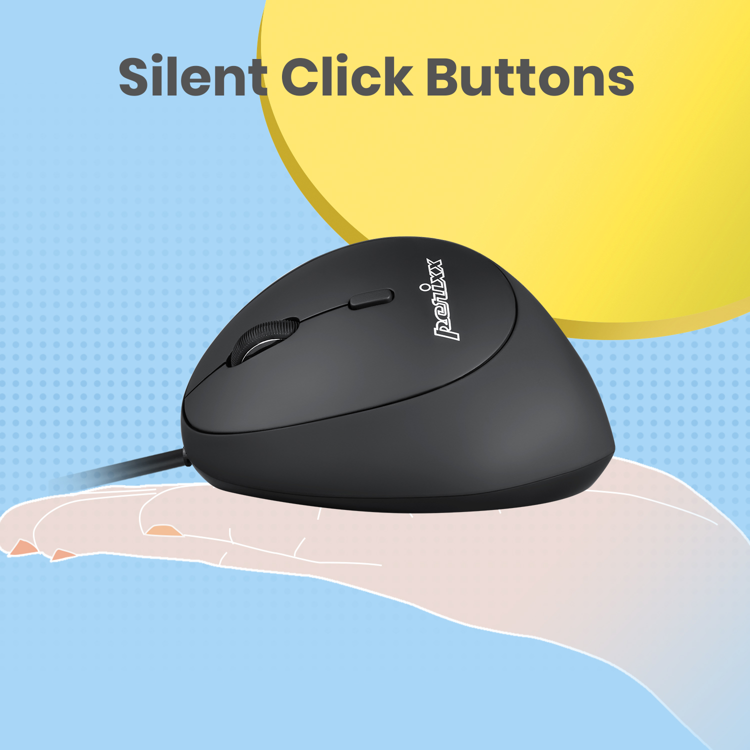 Ergonomic Vertical Mouse with Silent Click