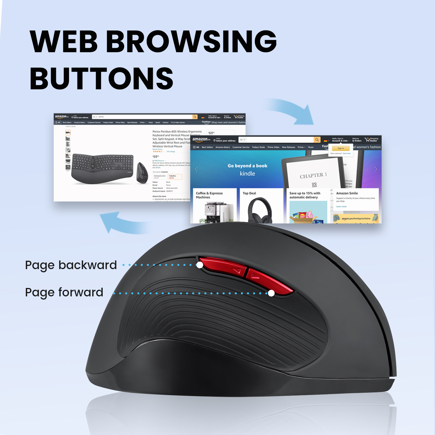 6-BUTTON DESIGN WITH WEB BROWSING BUTTONS
